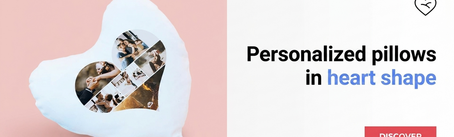 Personalisierte Kissen in Herzform