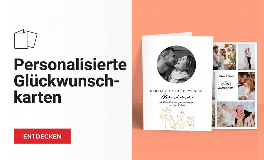Personalisierte Grußkarten und Karten