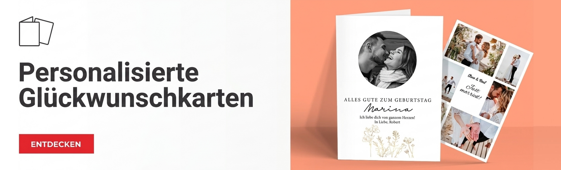 Personalisierte Grußkarten und Karten