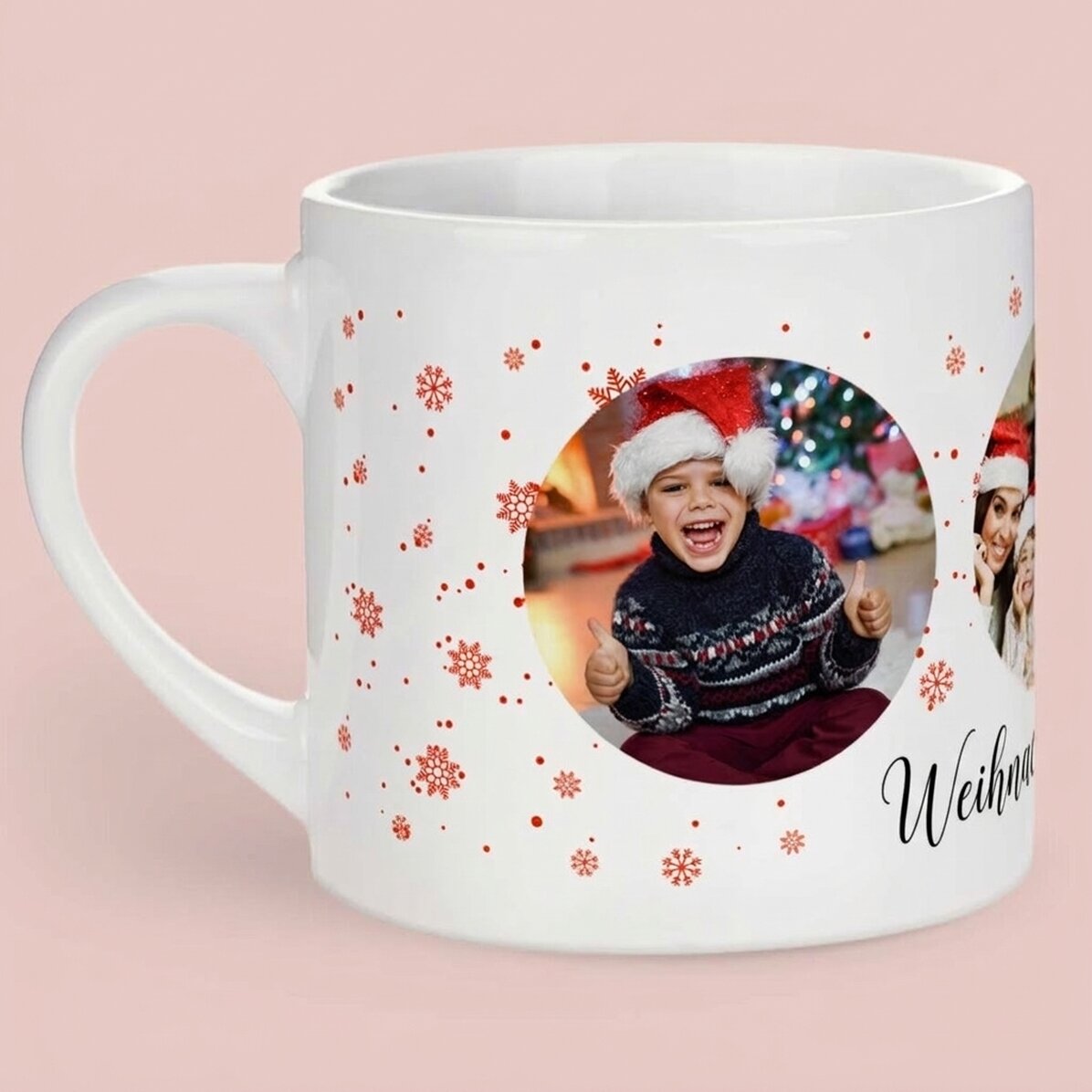 Personalisierter Kinderbecher mit 3 Fotos – Christmas Joy