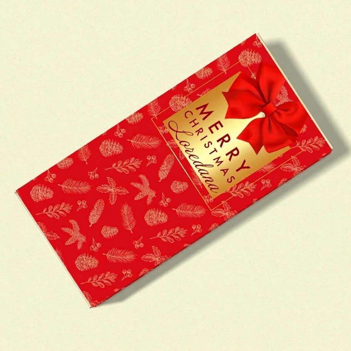 Personalisierte Schokolade mit Namen und Botschaft – Glamorous Christmas