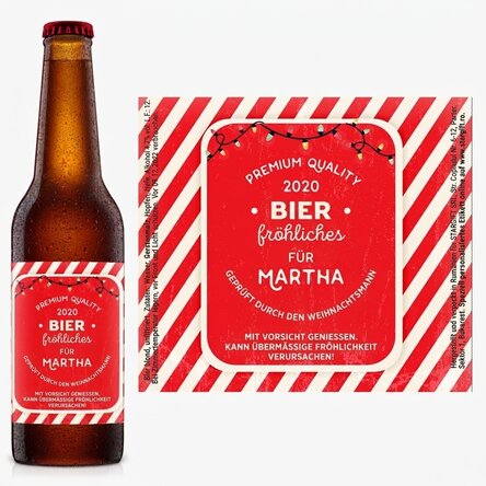 Bier mit individueller Beschriftung – Fröhliches Bier