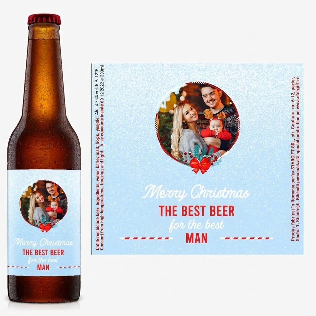 Bier mit individueller Aufschrift – Sweet Christmas