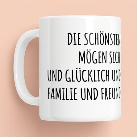 Personalisierte Tasse mit Text – Eine Botschaft für Freunde