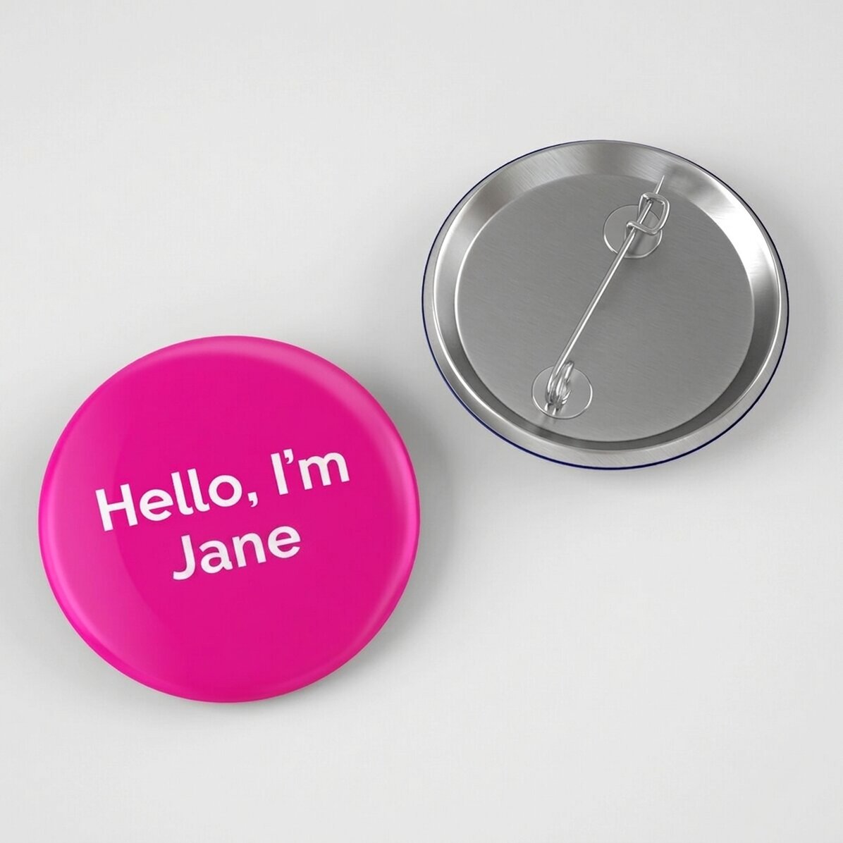 Personalisiertes Button mit Botschaft