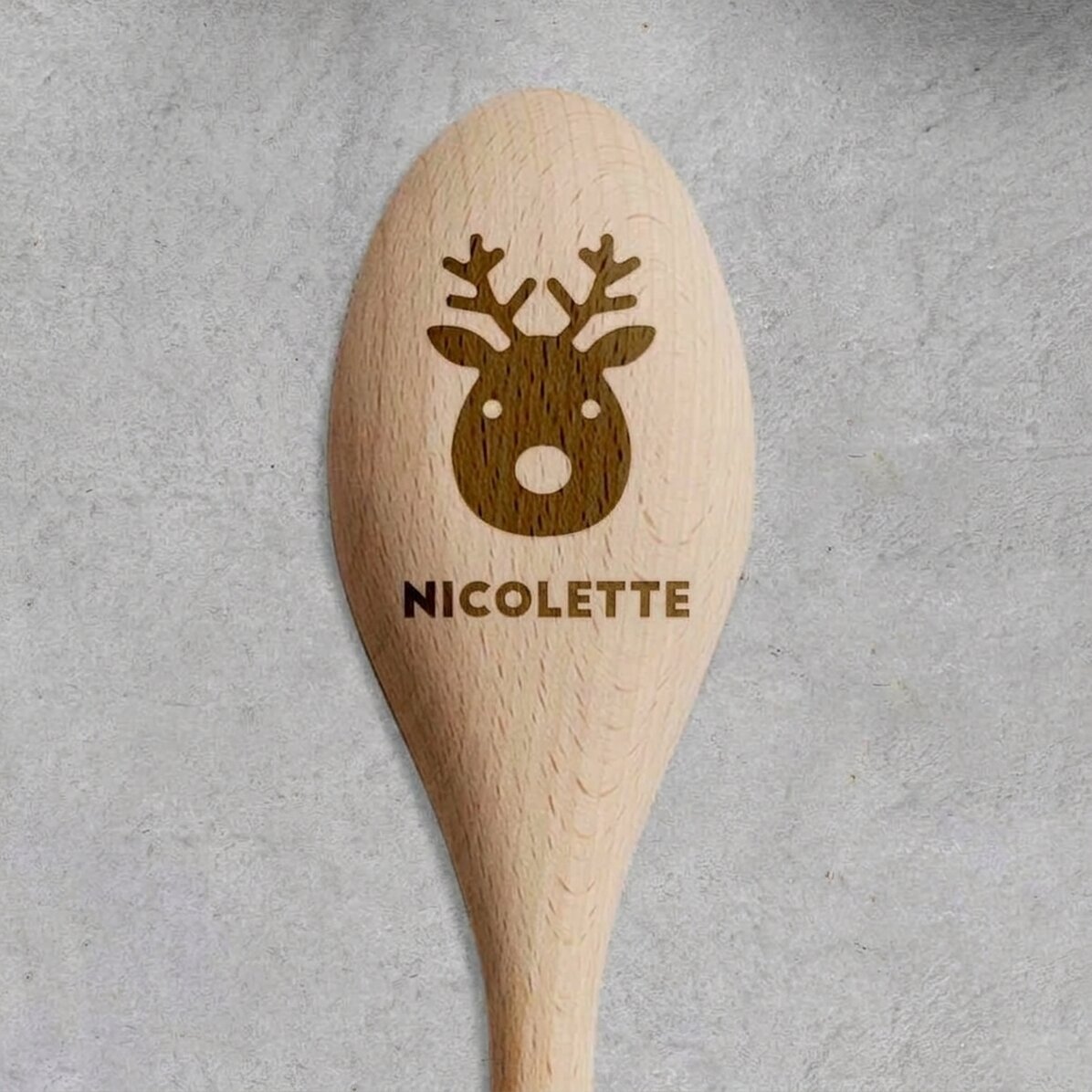 Personalisierter Holzlöffel – Ren