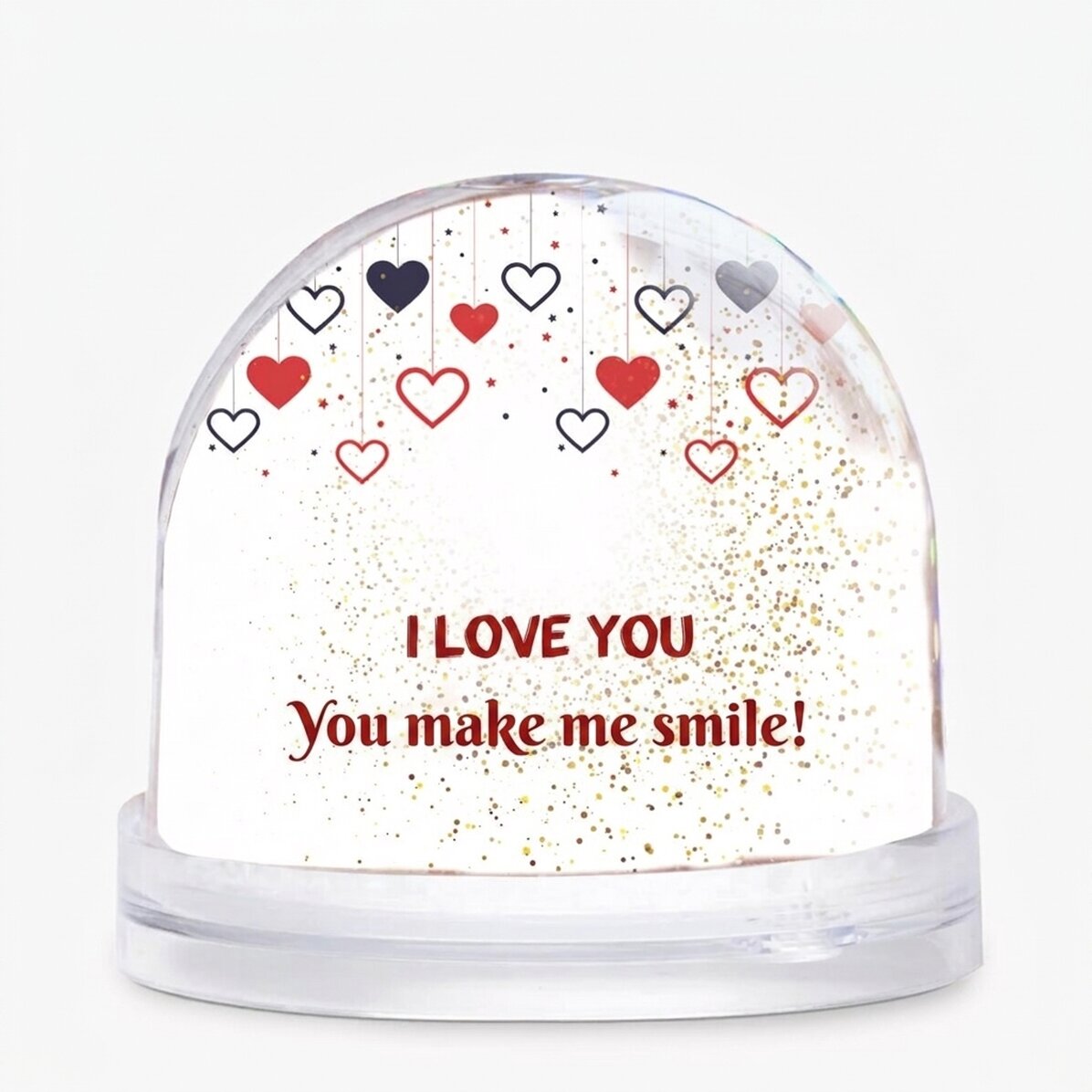 Personalisierte Schreibtischkugel mit Foto und Text – Love