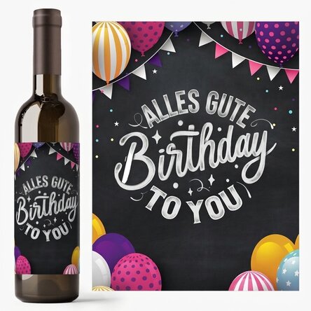 Personalisierter Wein – Happy Birthday To You