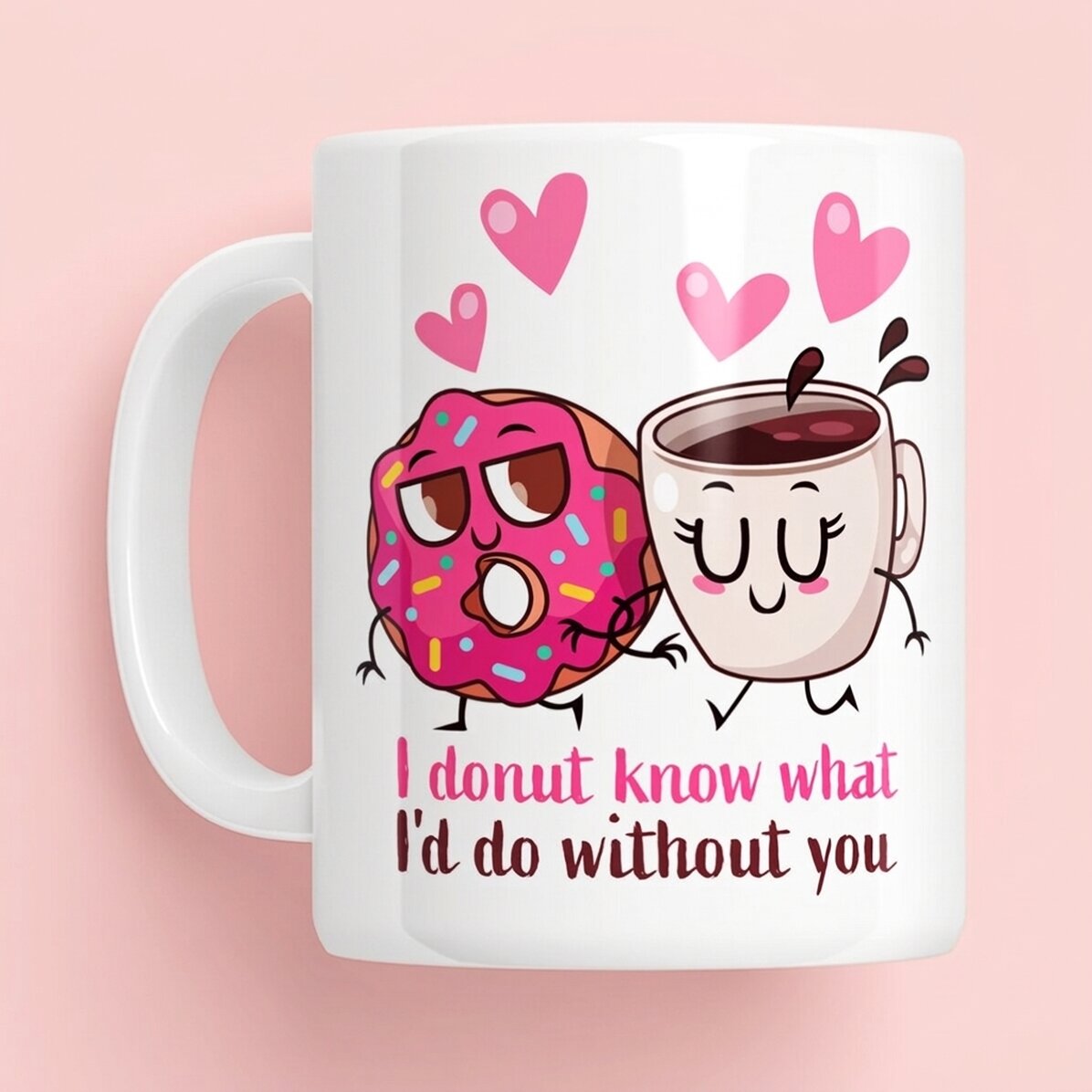 Personalisierte Tasse mit Namen – Doughnut Love