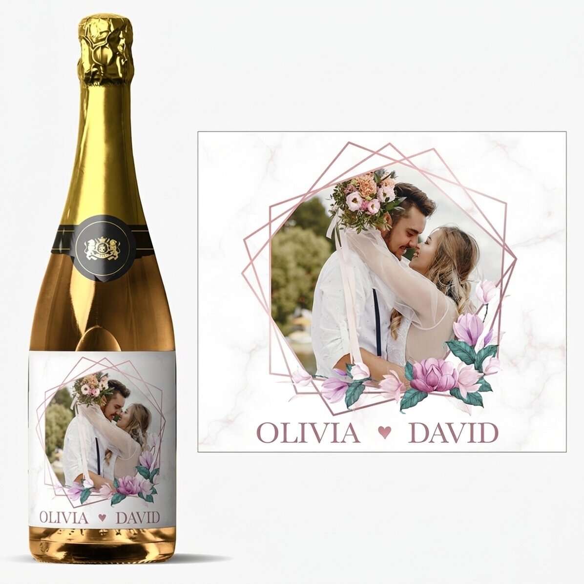 Personalisierter Sekt mit Foto und Text – Momente zu zweit