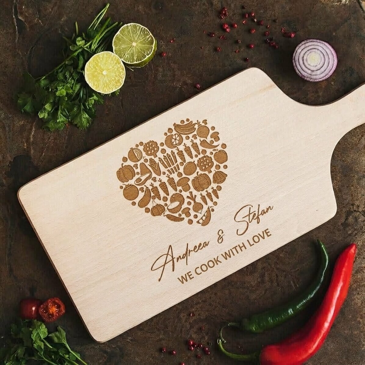 Customised chopping board - Love food