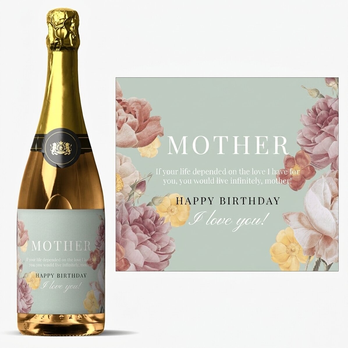 Personalisierter Sekt mit Aufdruck – „Liebe Mama“