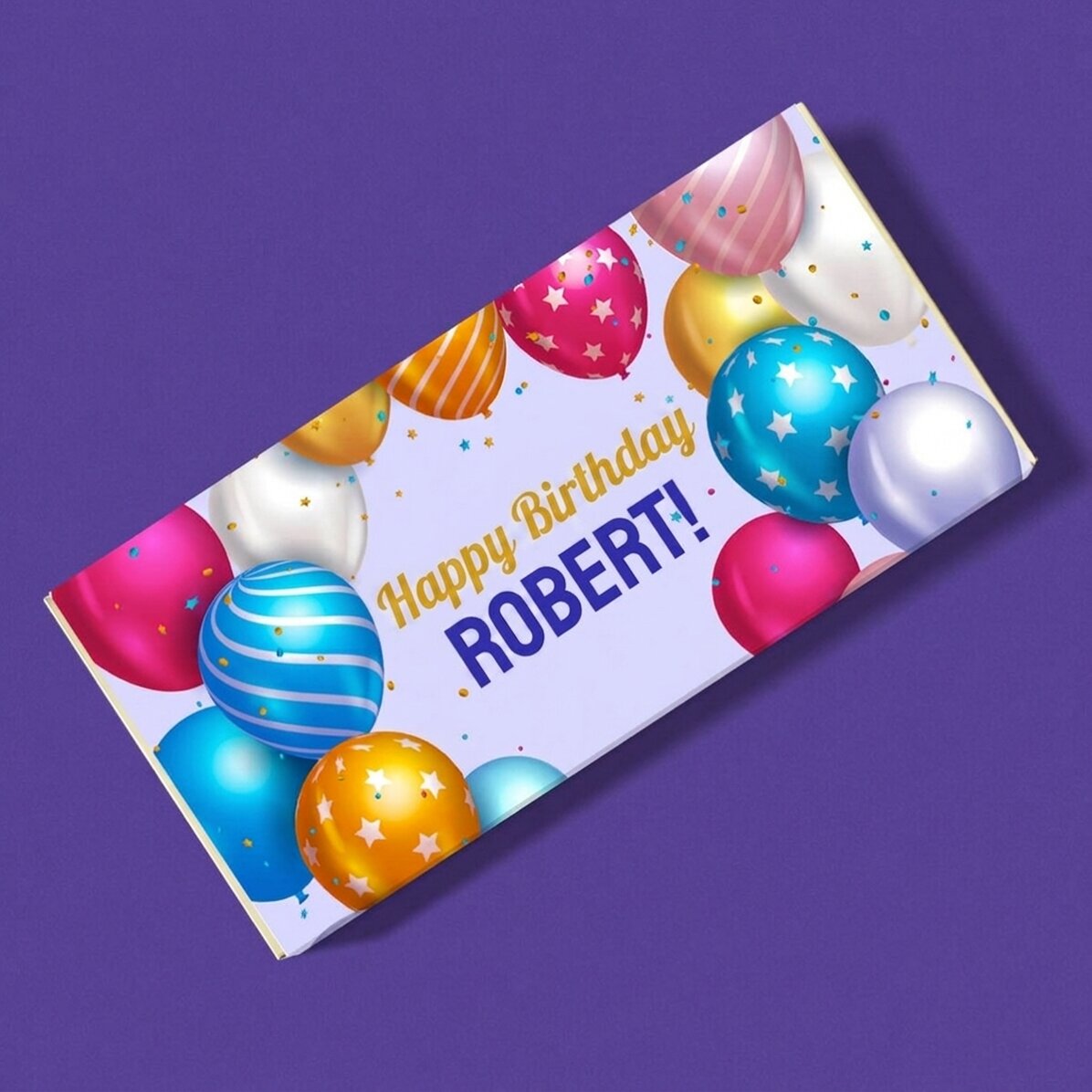 Personalisierte Schokolade mit Schriftzug – Herzlichen Glückwunsch zum Geburtstag!