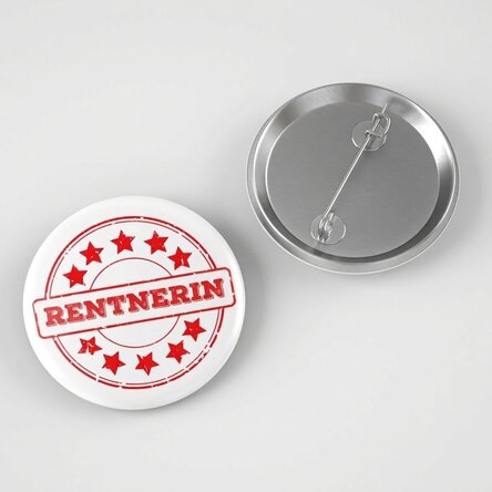 Personalisiertes Button mit Text – Offiziell im Ruhestand