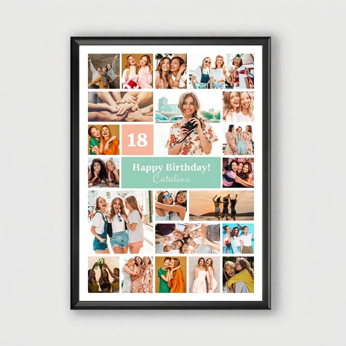 Individuell gestaltetes Bild mit 21 Fotos und Text – Collage