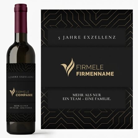 Wein mit individuellem Logo und Text