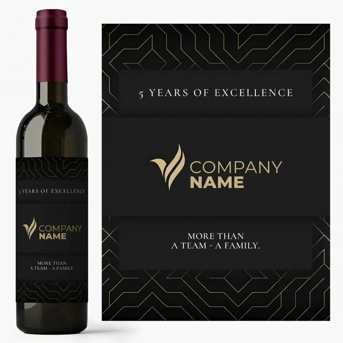 Wein mit individuellem Logo und Text