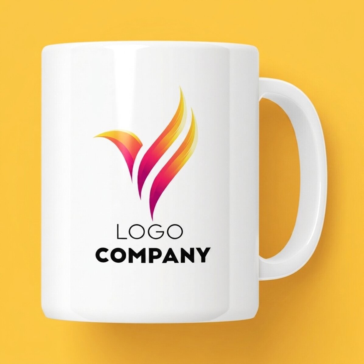 Personalisierte Tasse mit Logo auf beiden Seiten