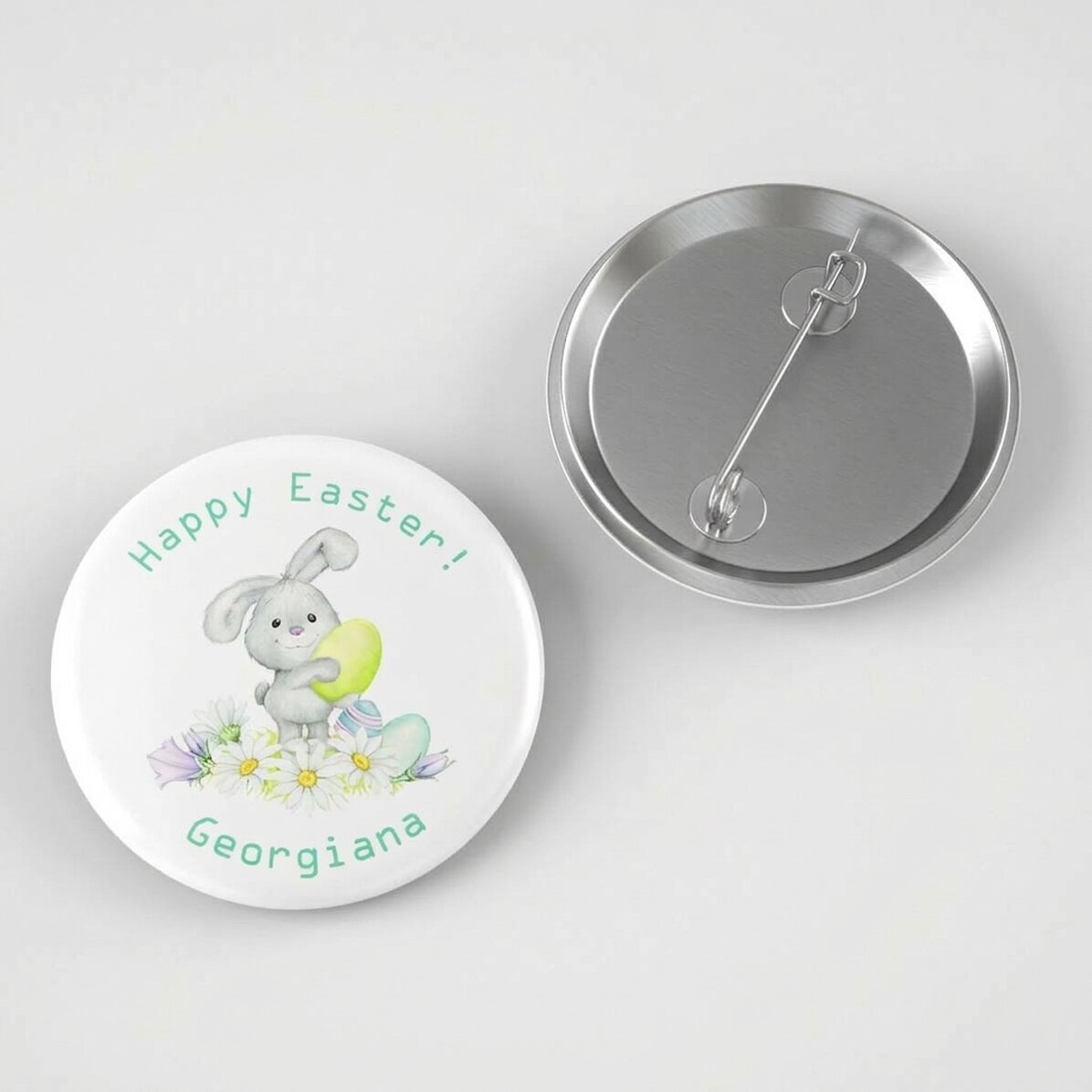 Personalisiertes Abzeichen mit Text – Frohe Ostern!