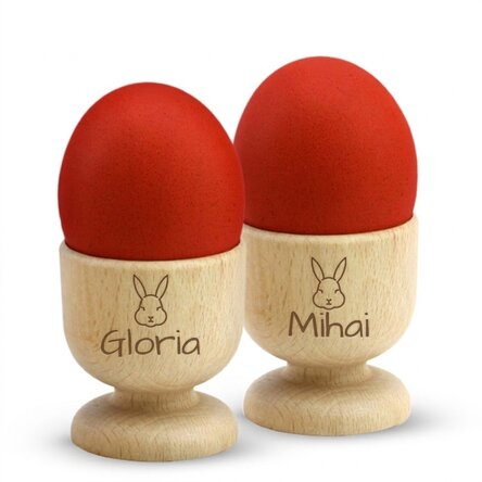 Individuell gestalteter Eierhalter für Paare – Ostern