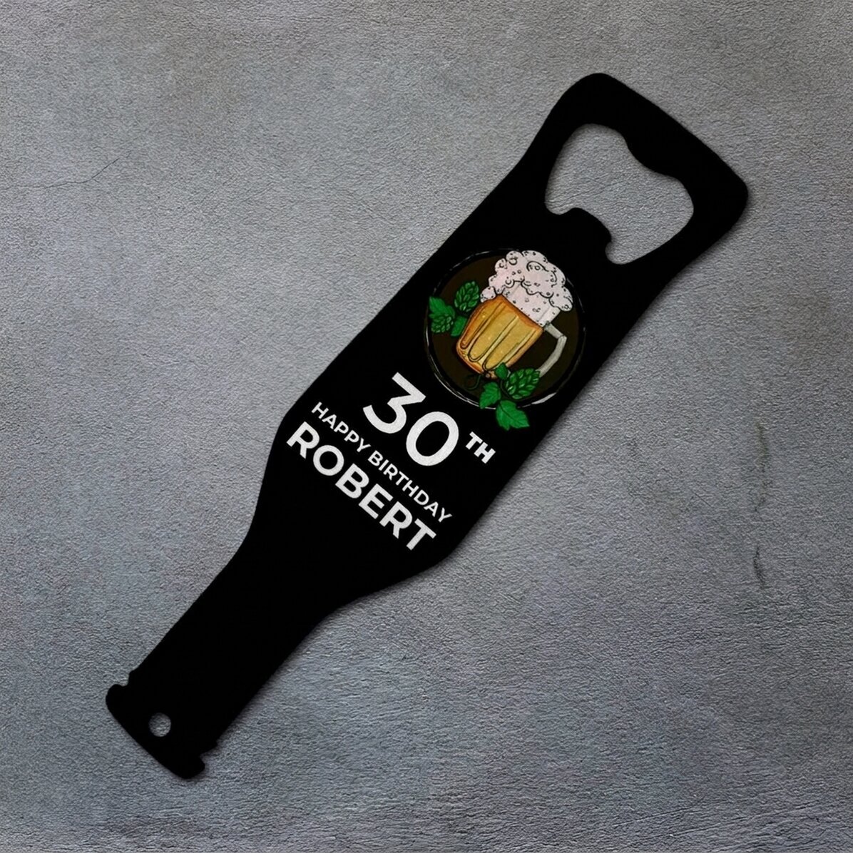 Personalisierter Bieröffner – Geburtstag