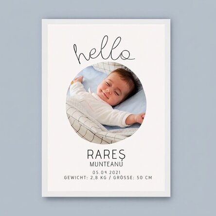 Individuell gestaltetes Bild mit Text und einem Foto – Hello to you