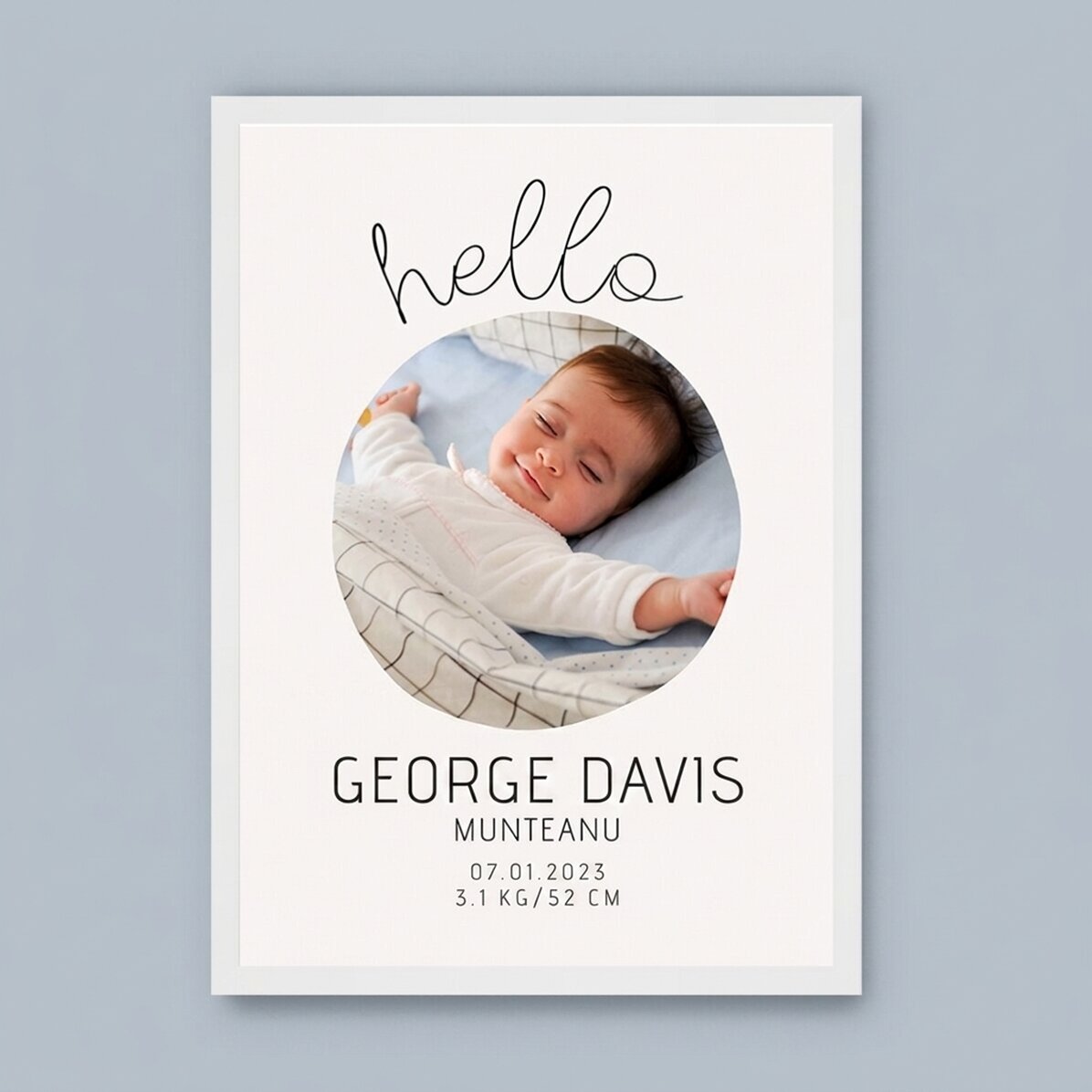 Individuell gestaltetes Bild mit Text und einem Foto – Hello to you