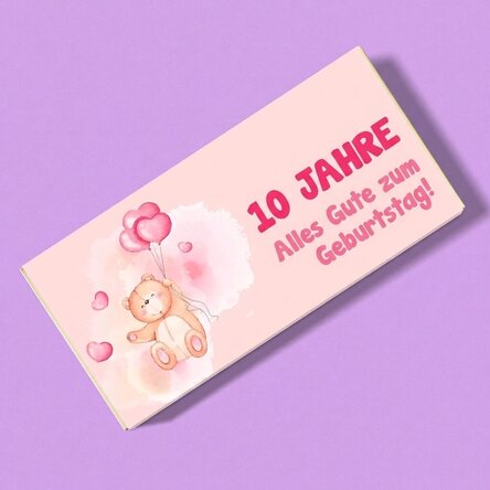 Personalisierte Schokolade mit Aufdruck für Kinder – Bärchen