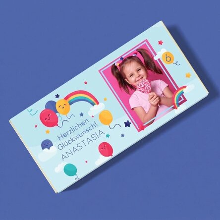 Personalisierte Schokolade mit Text und Foto – Happy Birthday, Kinder!