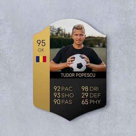 Individuell gestaltete FIFA-Karte mit Foto und Statistiken – Fußballfan