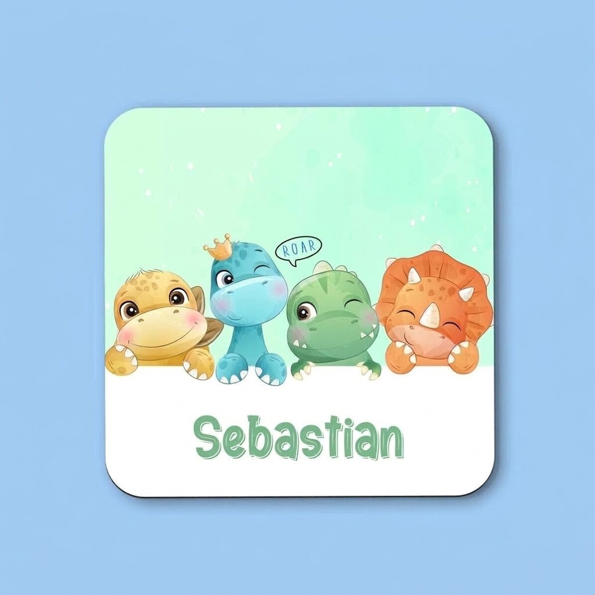 Personalisierter Becherhalter mit Text für Kinder