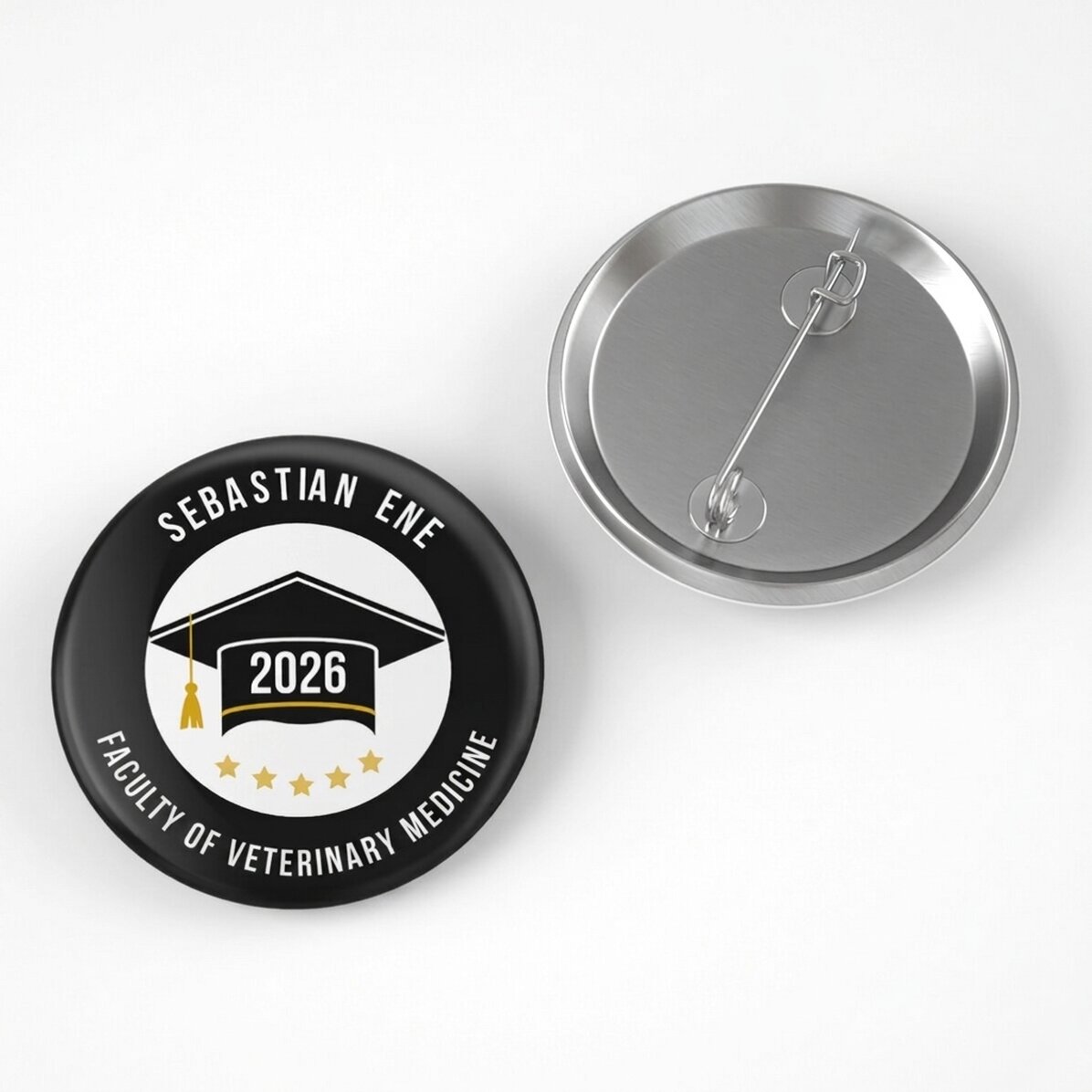 Personalisiertes Button mit Text – Absolvent