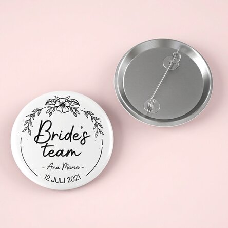 Personalisiertes Button mit Text – Bride's Team