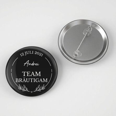 Personalisiertes Button mit Text – Groom's Team