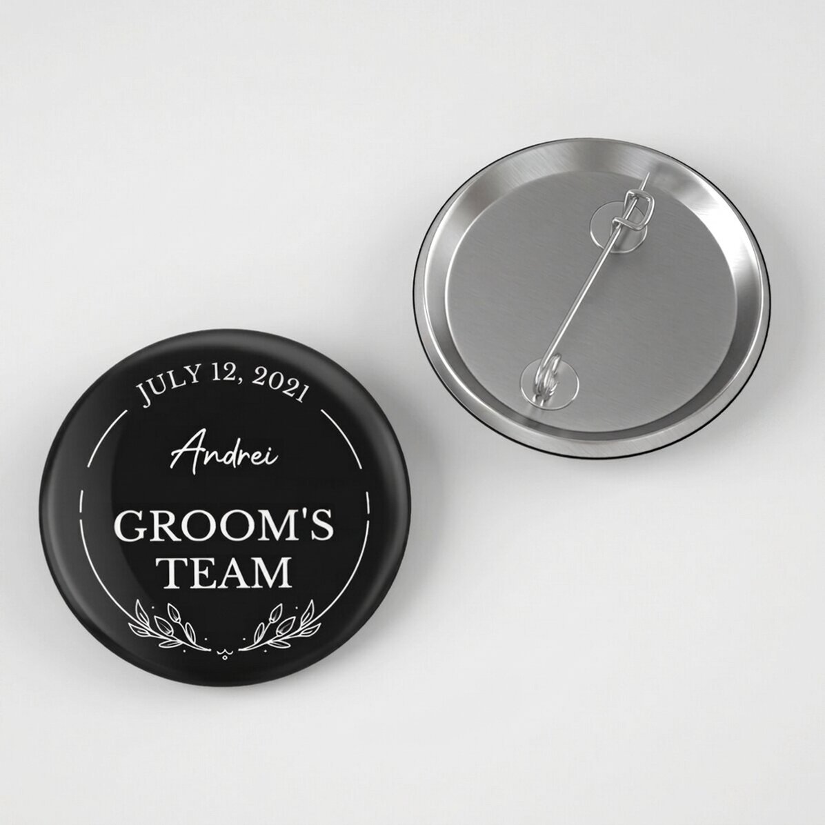 Personalisiertes Button mit Text – Groom