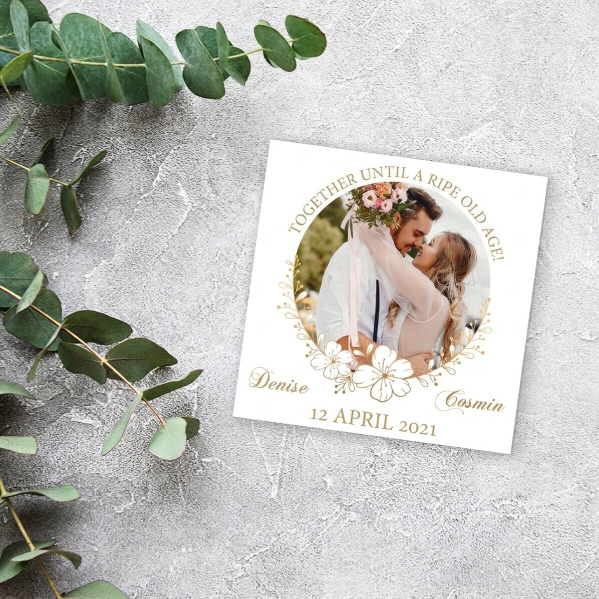 Personalisiertes Foto im Format 10 x 10 cm – Bis ins hohe Alter