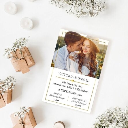 Personalisiertes Foto im Format 10 x 15 cm – Einladung