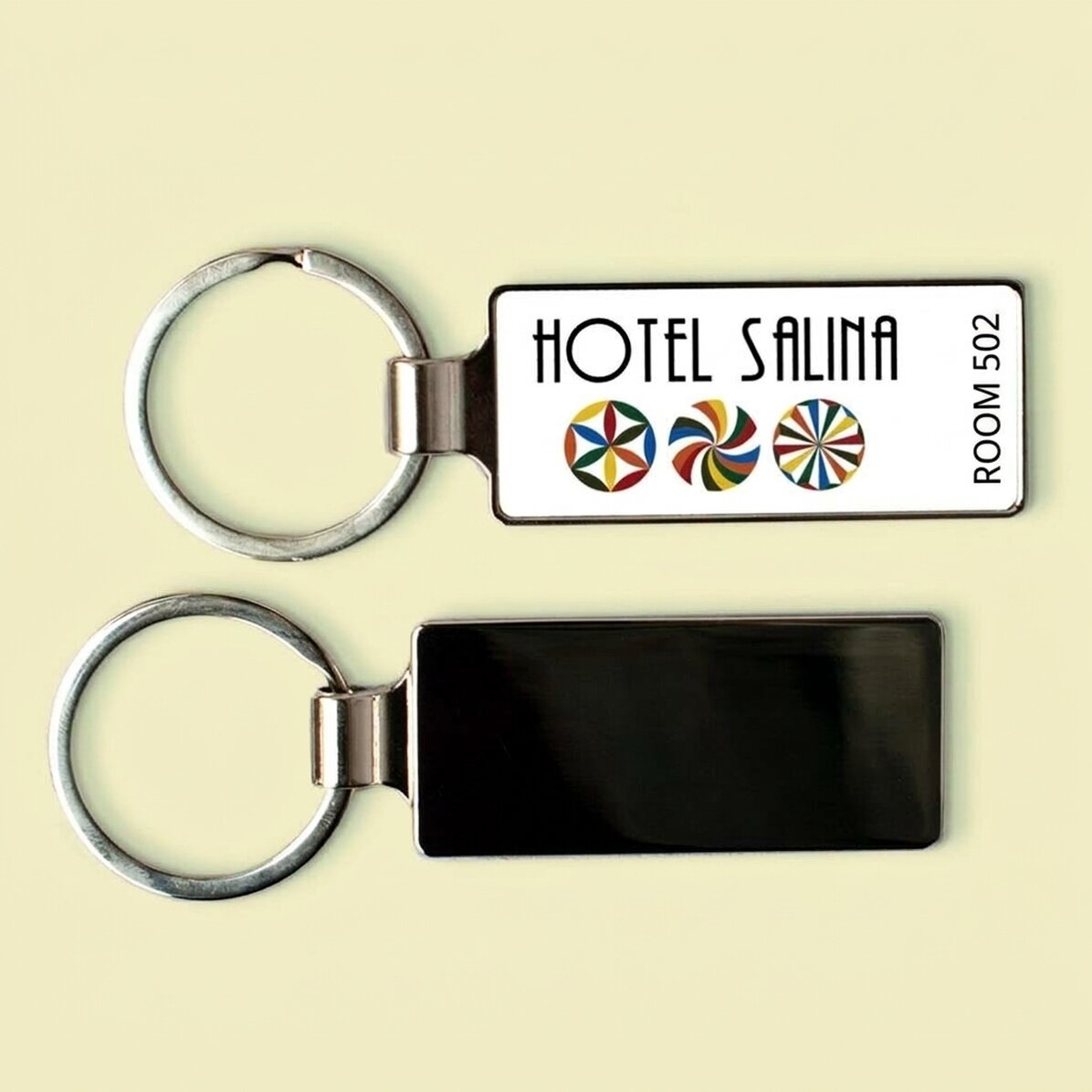 Personalisierter Schlüsselanhänger mit Logo und Text
