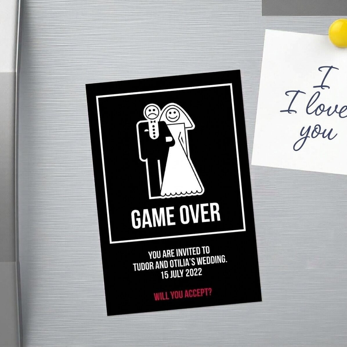 Individuell gestalteter Magnet 10 x 15 cm – Game over