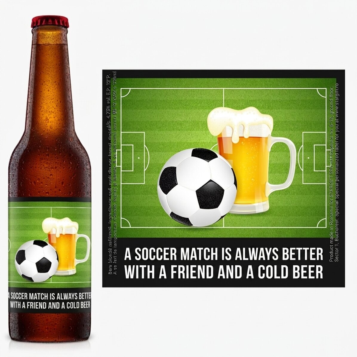Bier mit individueller Beschriftung – Fußball