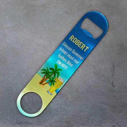 Personalisierter Bieröffner mit Text – Summer