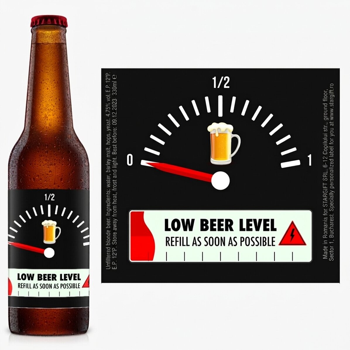 Personalisiertes Bier mit Text – Nachfüllpackung