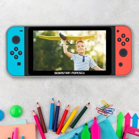 Personalisiertes Federmäppchen mit Foto und Namen – Videospielkonsole