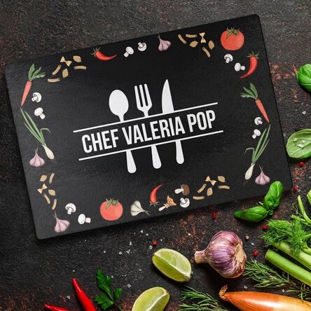 Individuell beschrifteter Glaszerkleinerer – Master Chef