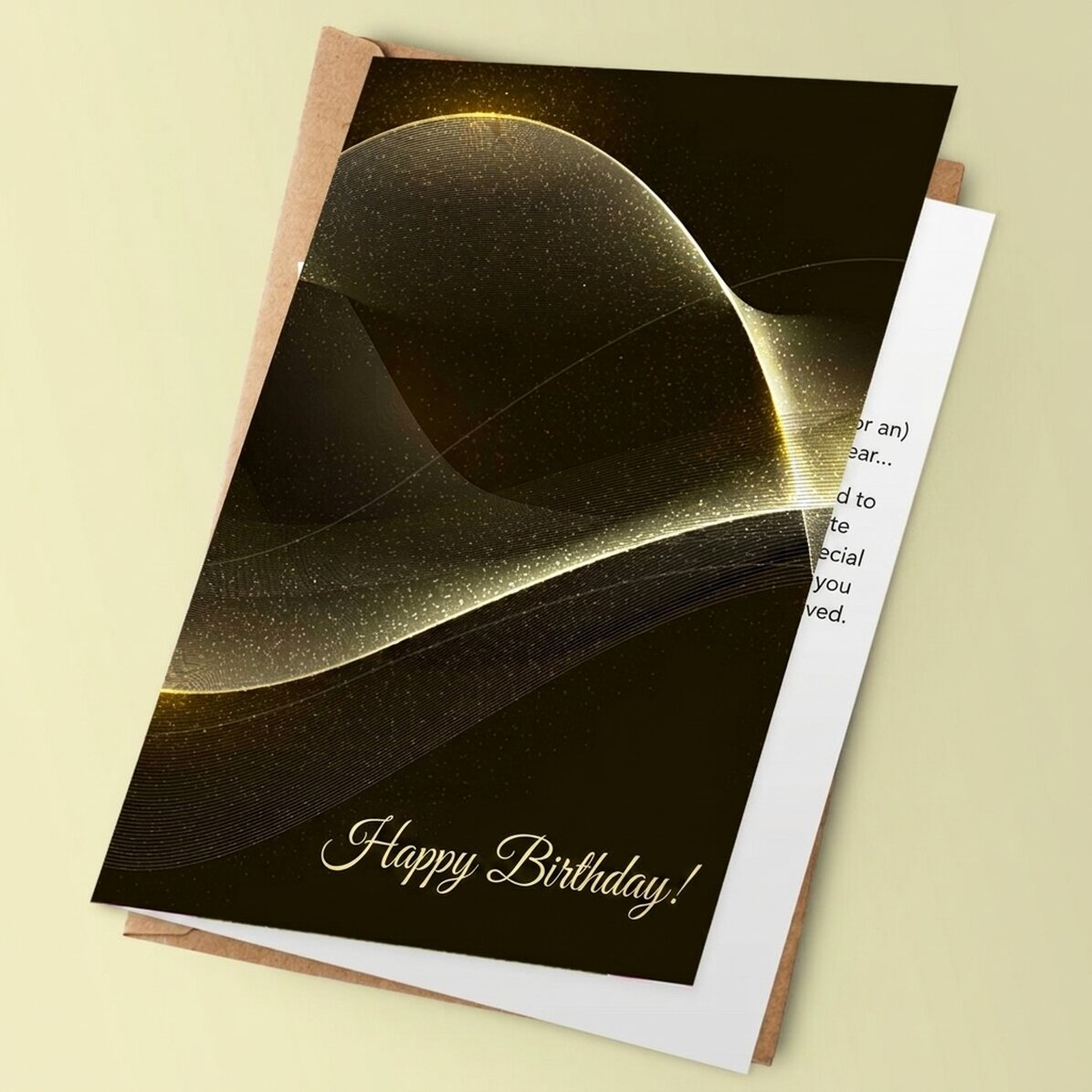 Personalisierte Grußkarte mit Text – Herzlichen Glückwunsch zum Geburtstag!