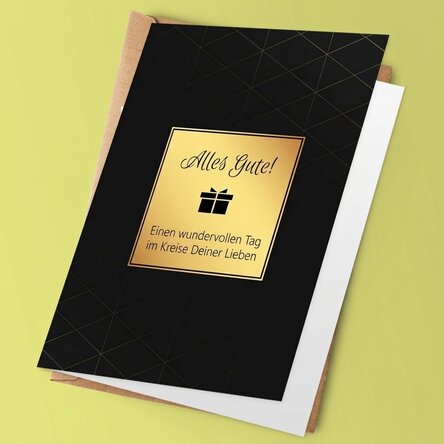 Personalisierte Geburtstagskarte mit Grußtext – Best wishes