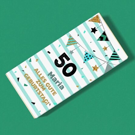 Personalisierte Schokolade mit Text zum Geburtstag – Geburtstagsgeschenk