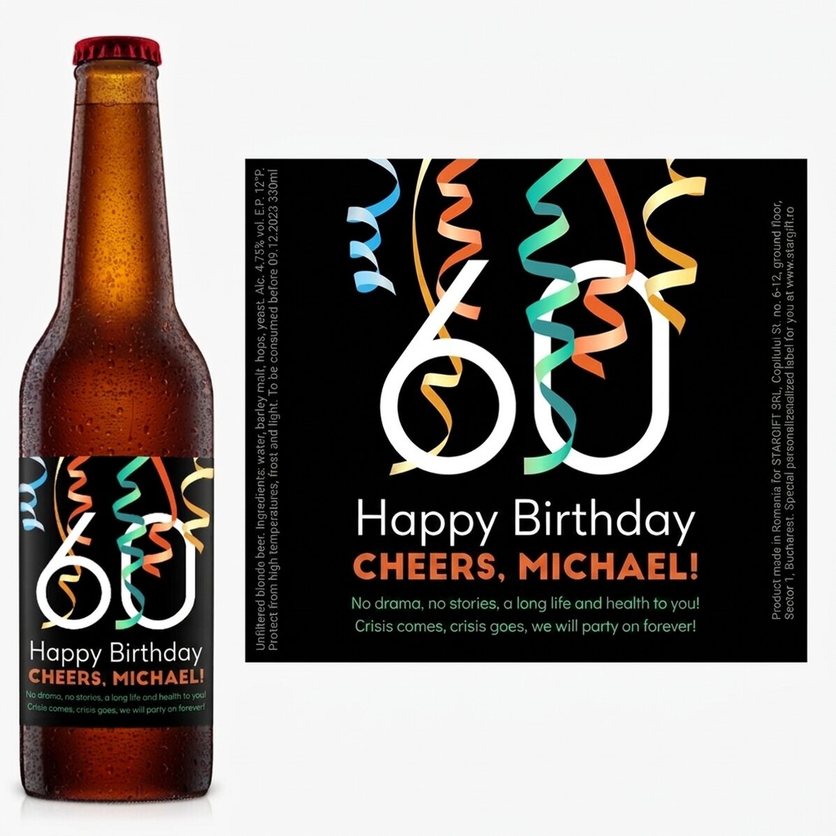 Bier mit individueller Aufschrift – Prost