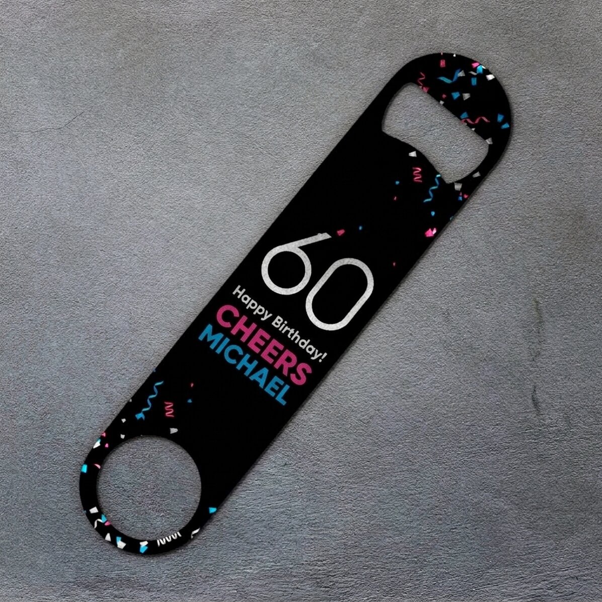Personalisierter Bieröffner – Confetti