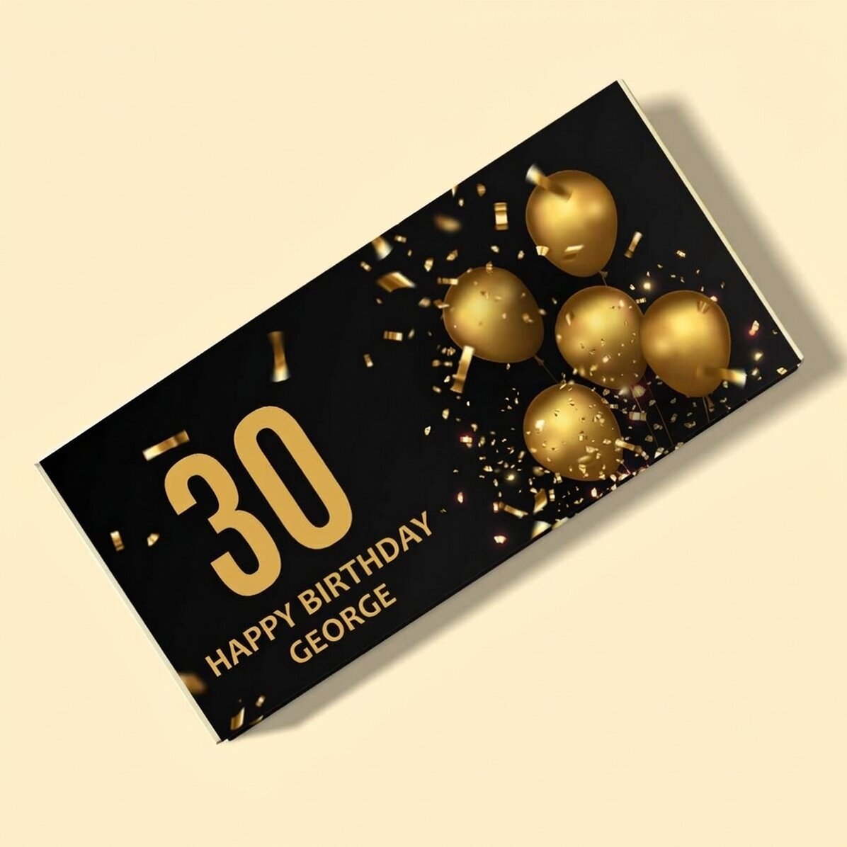 Personalisierte Schokolade mit einer Botschaft zum Geburtstag – Birthday Wish